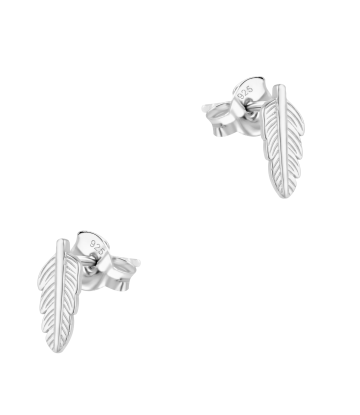 Feathers Silver Stud Earring STS-6496